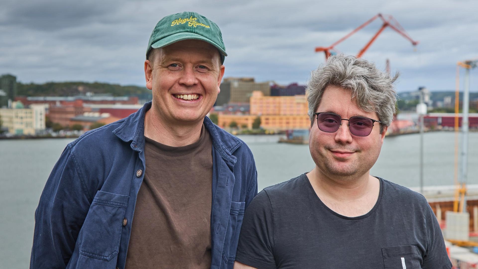 Henrik & Kevin 10 med Göteborg i bakgrunden
