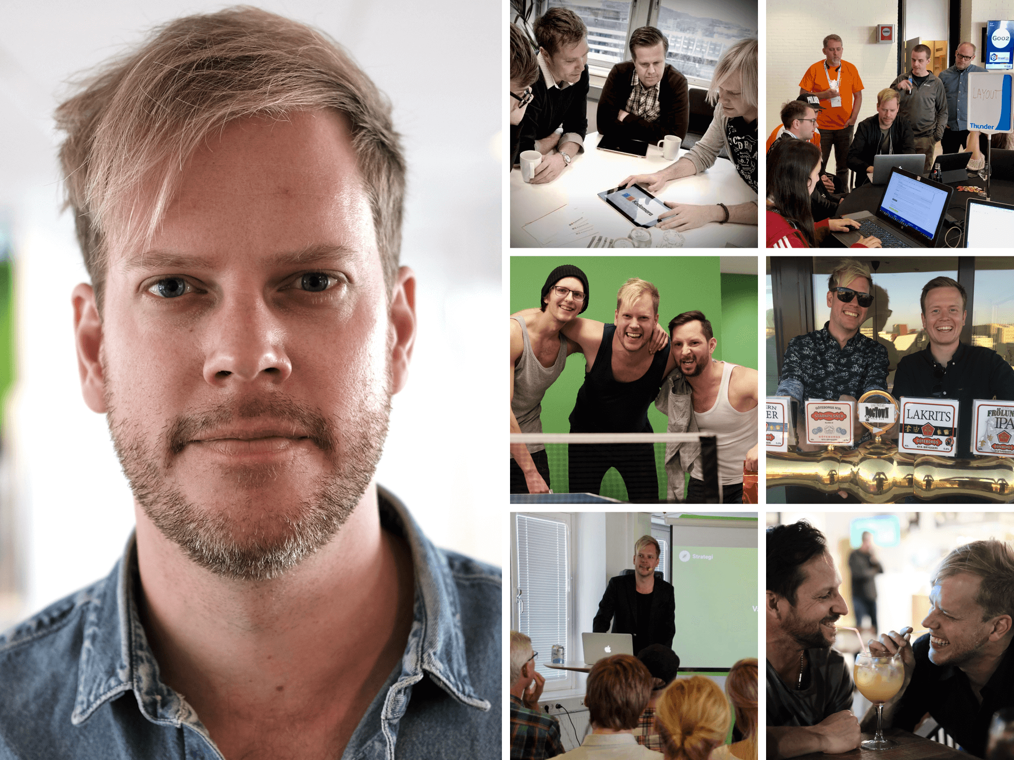 Bildkollage med Kodamera-kollegan Mikael Sjövind