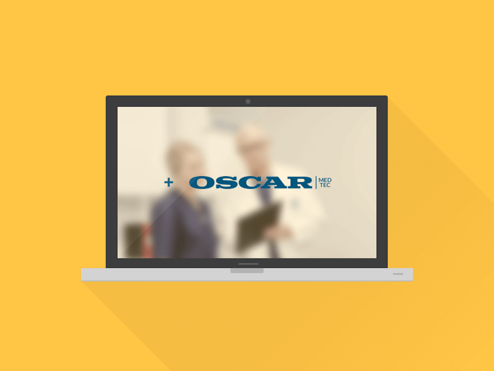 Skärmbild från en dator med Oscar Medtecs logotyp på