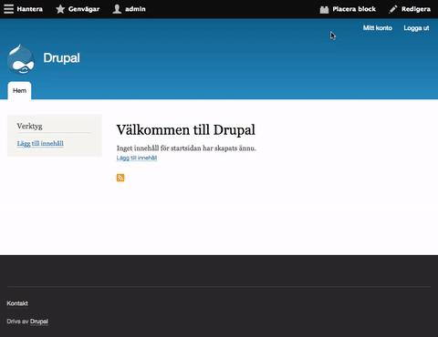 Animerad GIF som visar hur man placerar ut block